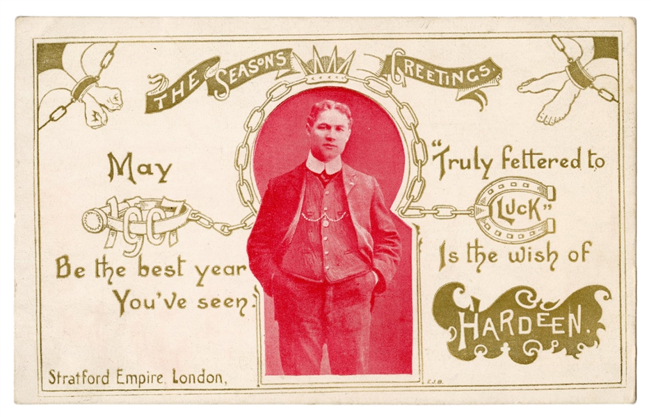  Hardeen (Theodore Weisz). Hardeen Christmas postcard. Londo...