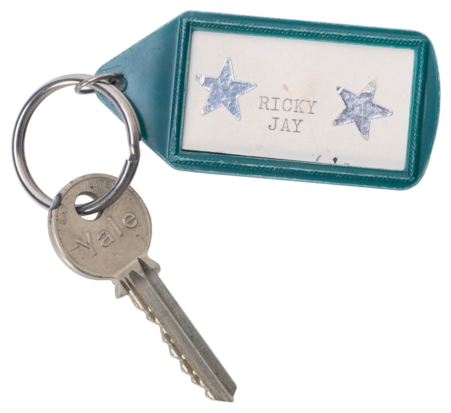  Jay, Ricky. Ricky Jay’s BBC Dressing Room Key and Fob. Reco...