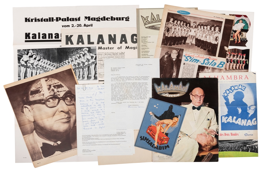  Kalanag (Helmut Schreiber). Collection of Kalanag Ephemera....