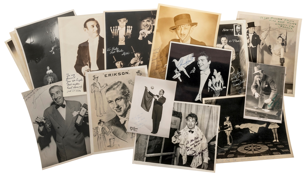  [Photographs] Collection of Autographed Portraits of Magici...