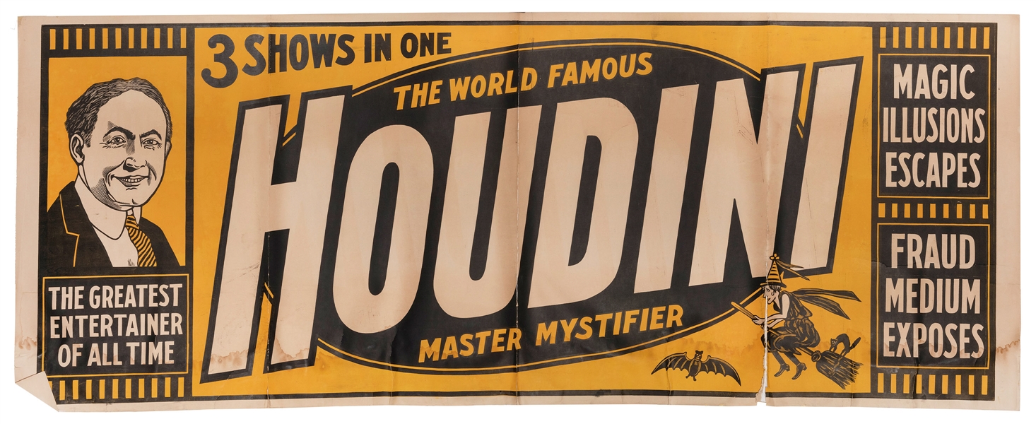  Houdini, Harry (Ehrich Weisz). Houdini Final Tour Billboard...