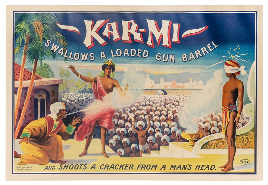  Kar-Mi (Joseph Hallworth). Kar-Mi Swallows a Loaded Gun Bar...