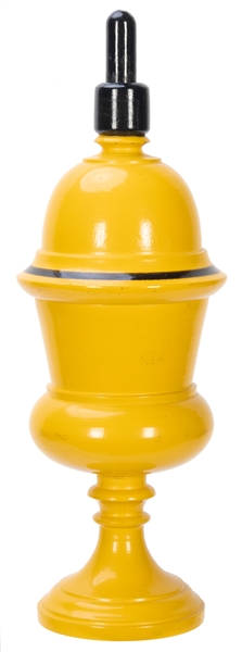  Ball Vase. Nuremberg: Carl Quehl, ca. 1930. A yellow vase f...