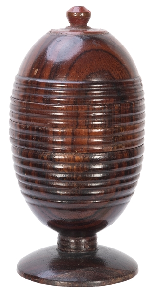  Color Changing Ball Vase. German, 1920s. A small spun hardw...