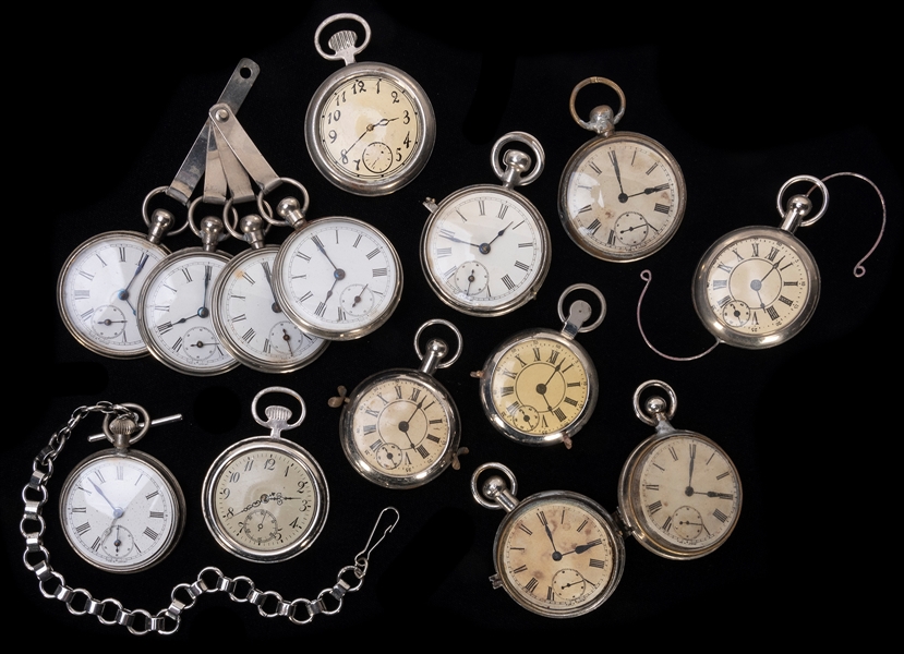  Magicians’ Gimmicked Pocket Watch Collection. A large colle...