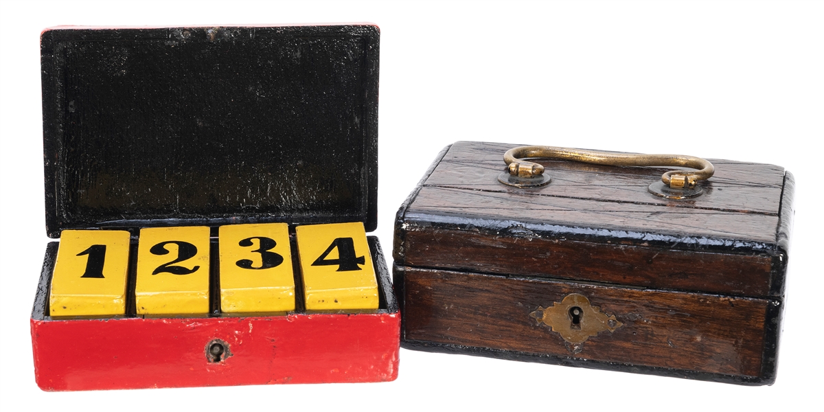  Divination Box. Hamburg: Carl Willmann, ca. 1890. Four numb...