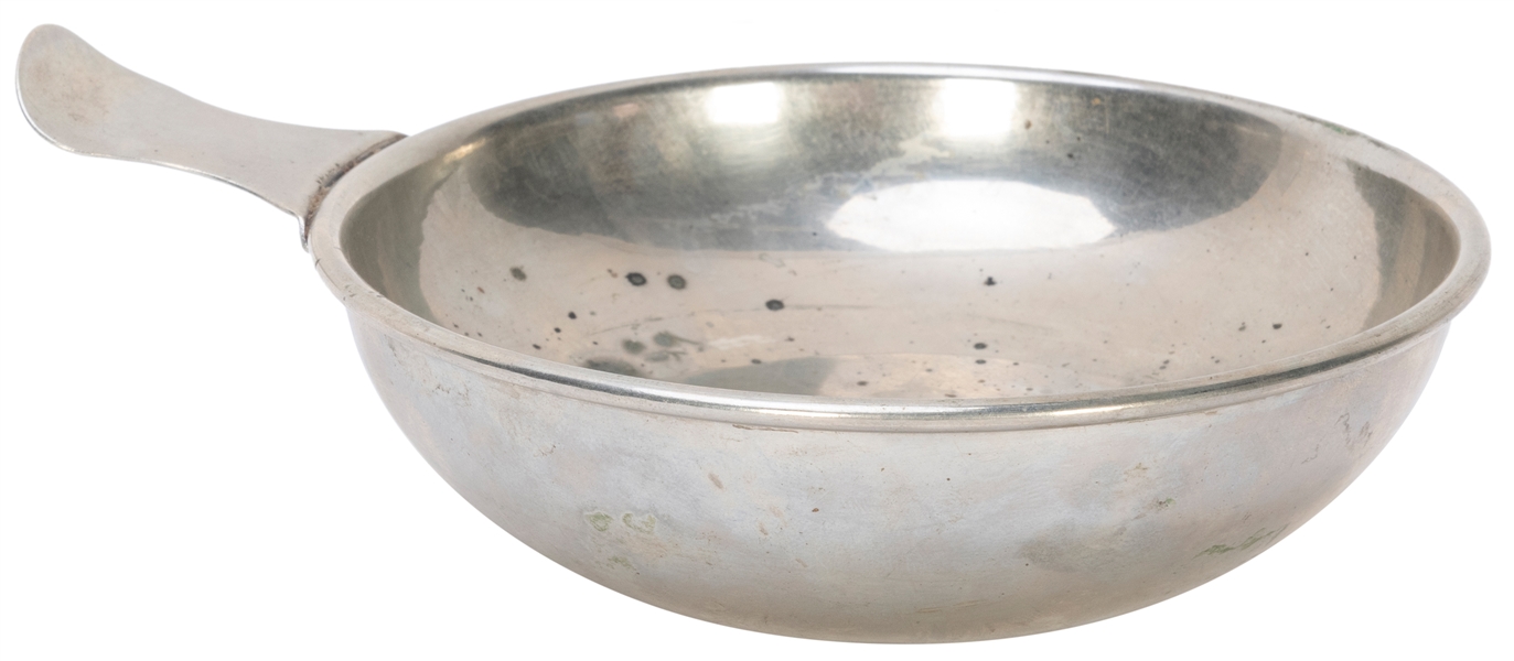  Omelet Pan. European, 1910s. Silver-plated spun metal pan w...