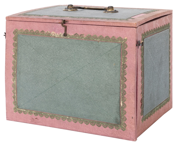  Production Box. European, 1930s. A cloth covered board box ...