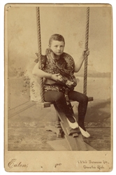  Cabinet Photo of a Child Snake Charmer. Omaha: Eaton, ca. 1...