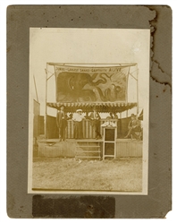  Early Carnival Snake Exhibit Cabinet Photo. Taylorville, IL...