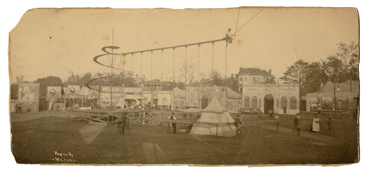  Early American Carnival Panorama Photograph. Savannah, Geor...