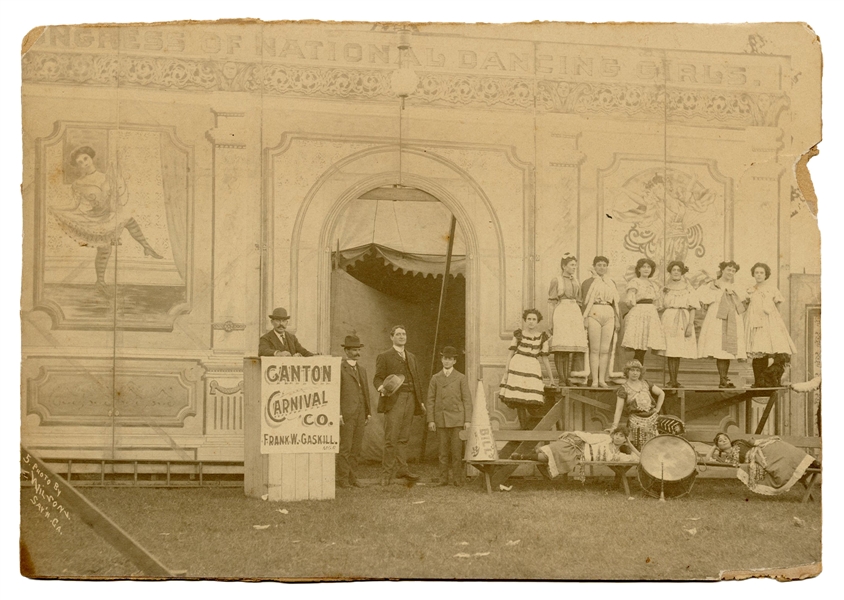  Early American Carnival Photograph, Savannah, Georgia. Sava...
