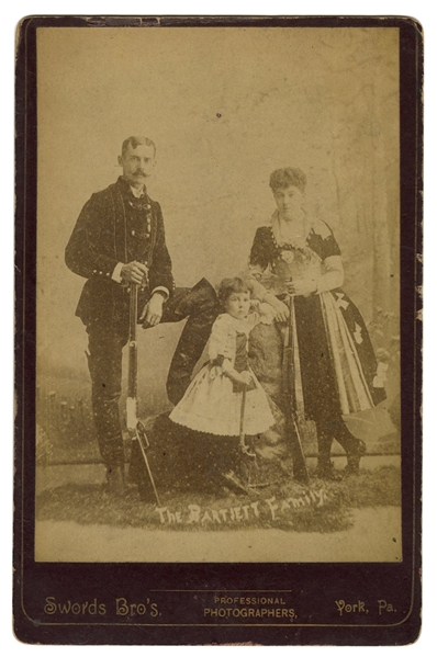  [SHARPSHOOTERS] Cabinet Photo of the Bartlett Family of Sha...