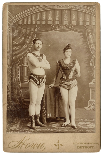  Cabinet Photo of Chevalier Cliquot, Sword Swallower, and As...