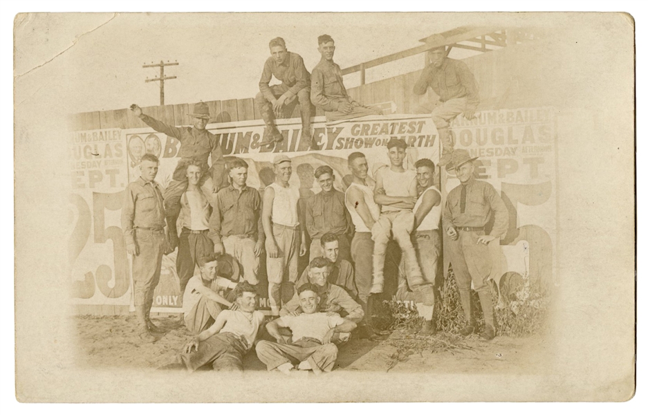  RPPC of Soldiers at the Barnum & Bailey Circus. Real photo ...