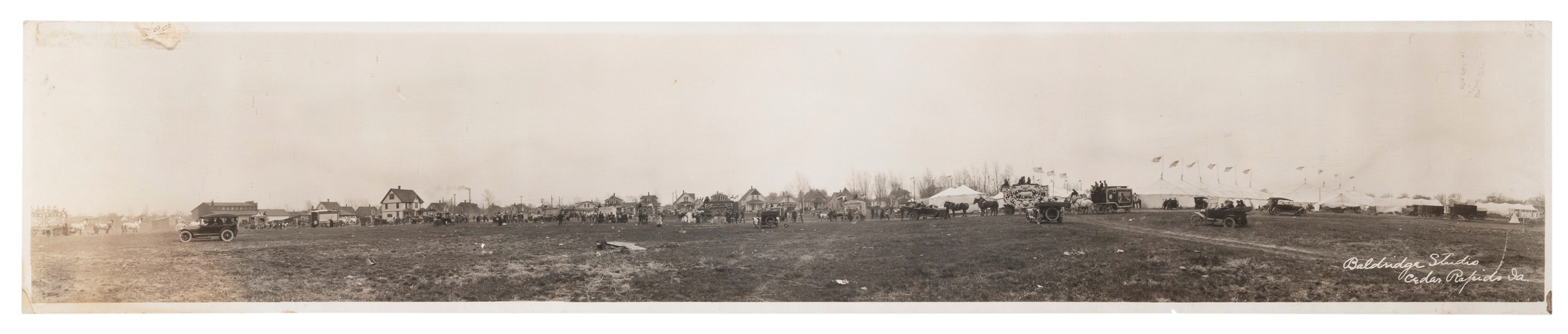  Coop & Lent’s Circus Panoramic Photograph. Cedar Rapids, IA...