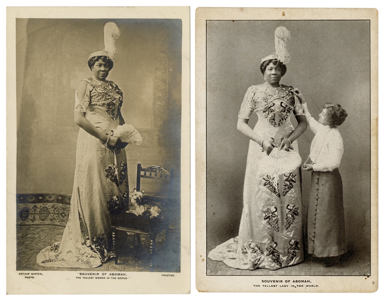  ABOMAH (Ella Grigsby). Pair of Postcards of Abomah, “Talles...