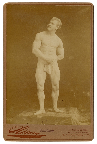 SANDOW, Eugen. Cabinet Photo of Bodybuilder Eugene Sandow. ...