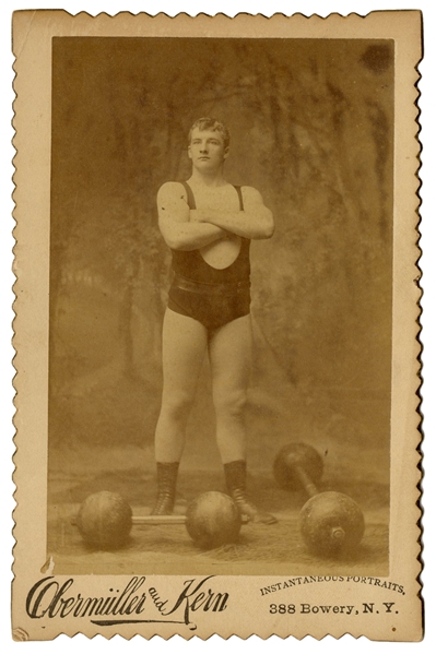  Cabinet Photo of a Strongman. New York: Obermüller & Kern, ...
