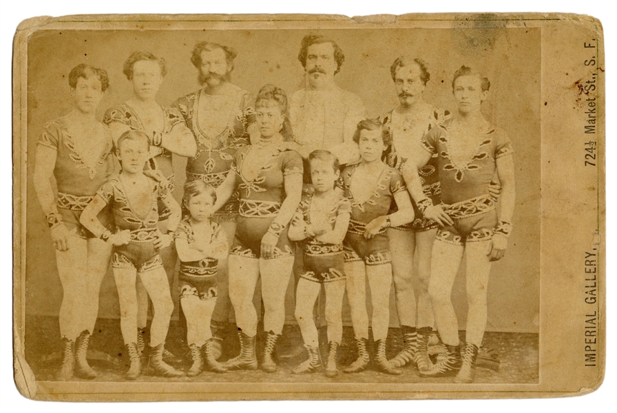  [CIRCUS-CALIFORNIA] Cabinet Photo of a Group or Family of C...