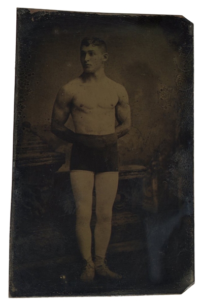  Sixth-Plate Tintype of a Muscular Acrobat or Gymnast. 19th ...