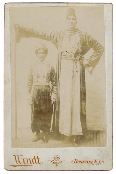  The Egyptian Giant Sideshow Cabinet Card. Boonton, N.J.: We...