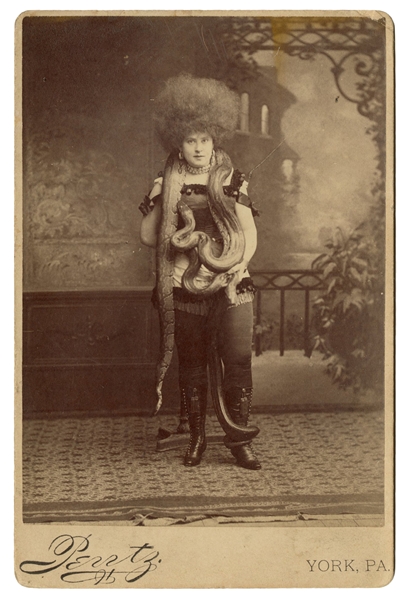  Photograph of Miss Uno the Snake Charmer. York, PA: Perrtz,...