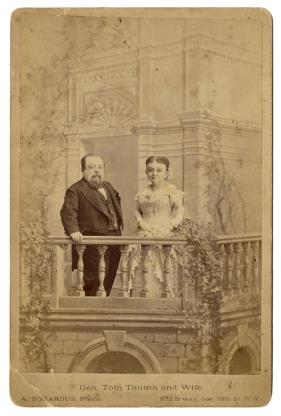  Photograph of Tom Thumb and his Wife, Lavinia Warren. New Y...