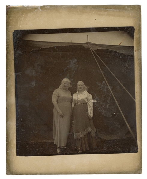  ARBUS, Diane. Albino Sword Swallower and Her Sister. [Maryl...