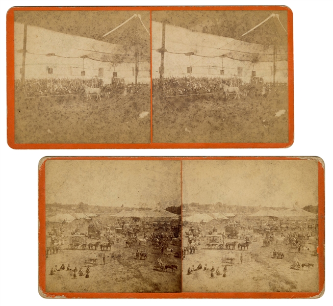  Early Cooper & Bailey Circus Stereoview Photographs. Ottawa...