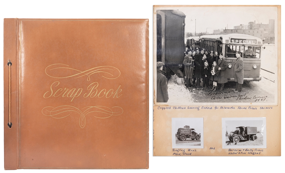  Scrapbook of Circus Snapshots and Photographs. American, 19...