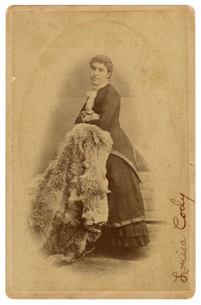  [BUFFALO BILL] CODY, Louisa. Cabinet Card Photograph. Circa...