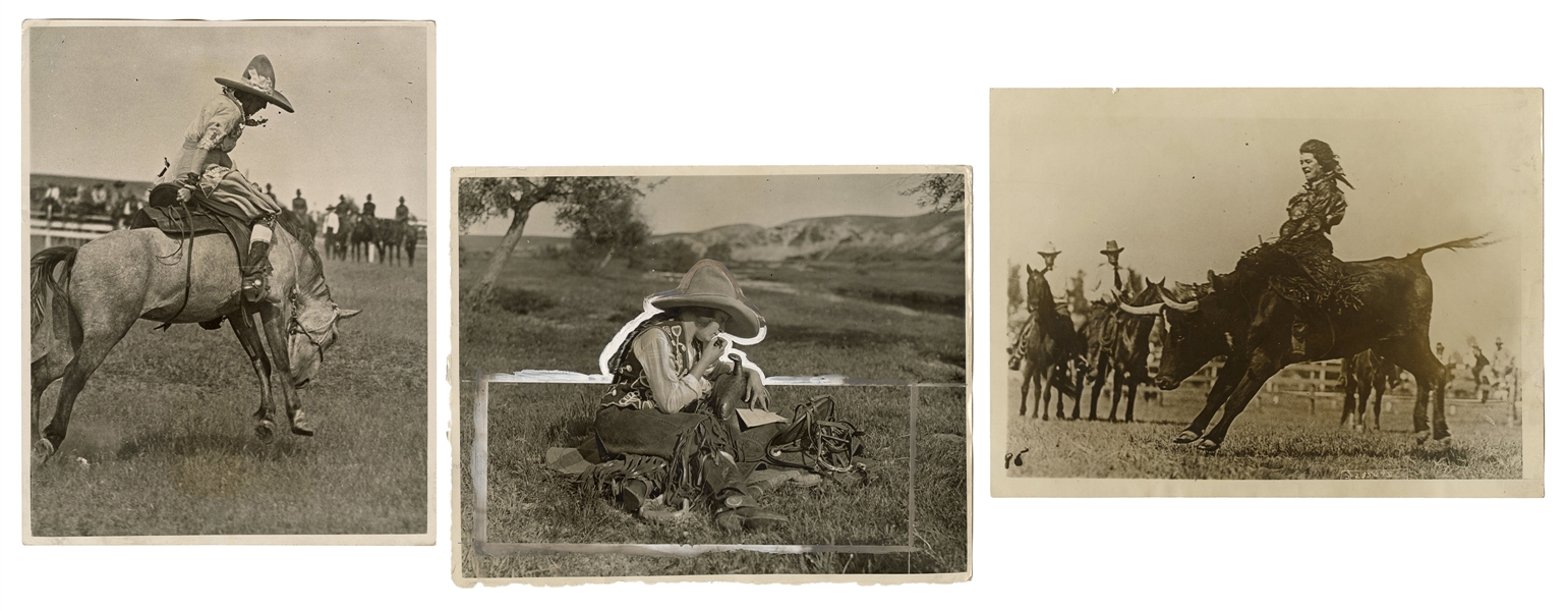  Cheyenne Frontier Days. Three Photographs. Circa 1920. Thre...