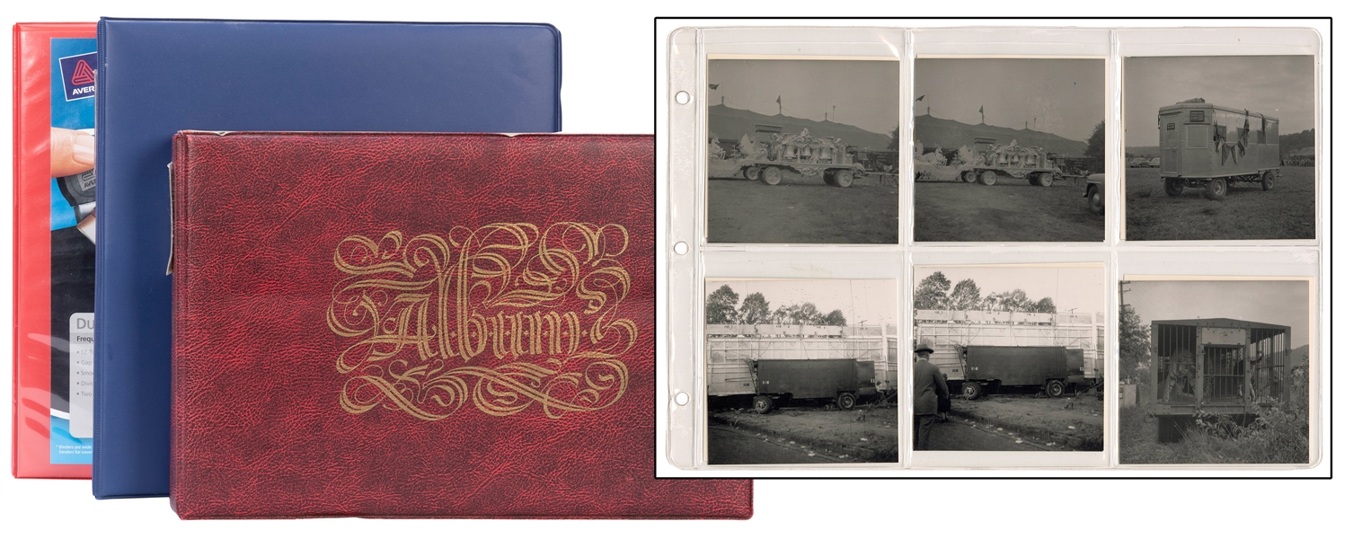  Three Binders of Carnival and Circus Photographs. American....