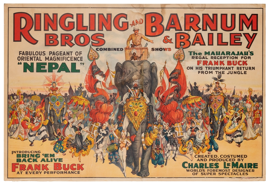  Ringling Bros. and Barnum & Bailey Circus / Frank Buck / Pa...