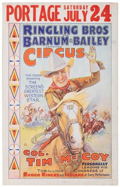  Ringling Bros. and Barnum & Bailey Circus / Col. Tim McCoy....
