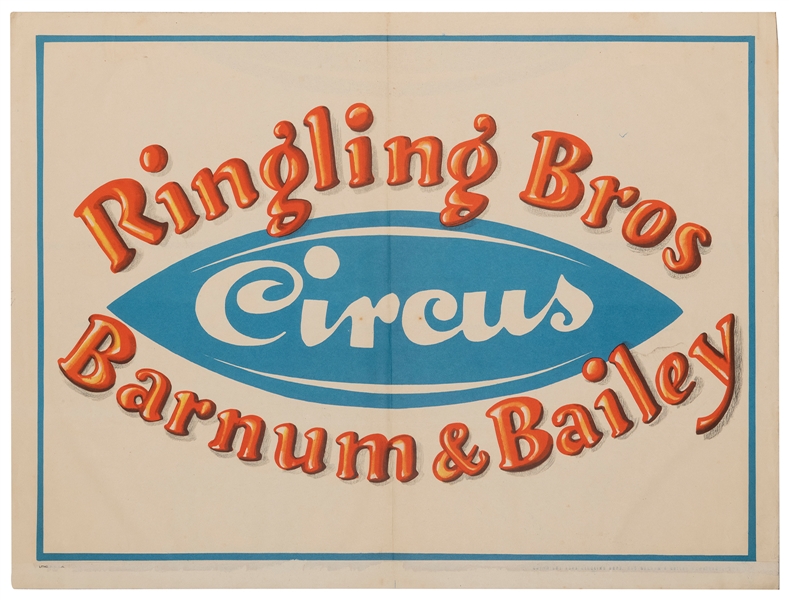  Ringling Bros. and Barnum & Bailey. 1943. Offset lithograph...