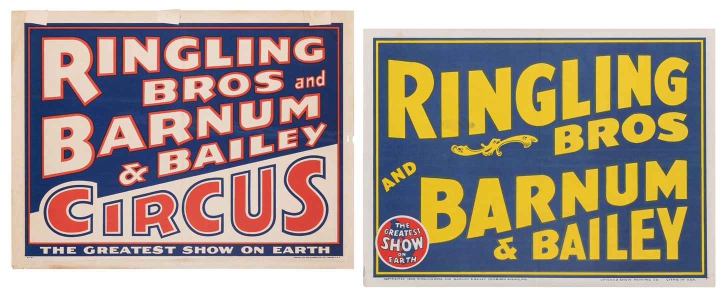  Pair of Ringling Bros. and Barnum & Bailey Circus Posters. ...