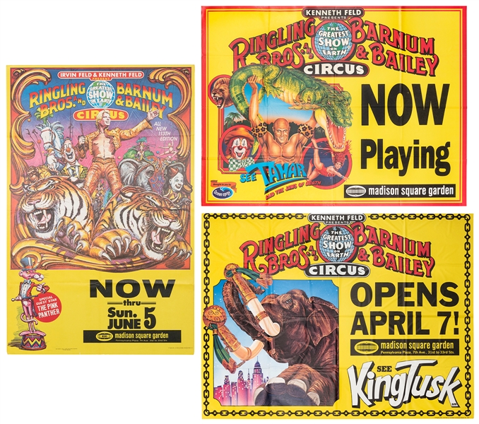  Trio of Ringling Bros. and Barnum & Bailey Circus Subway Po...