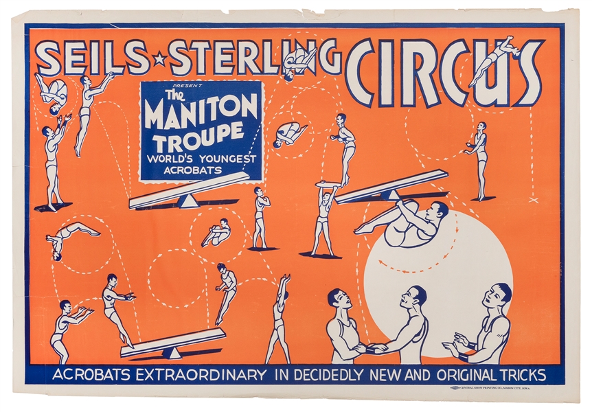  Seils-Sterling Circus / Maniton Troupe. Mason City, IA: Cen...