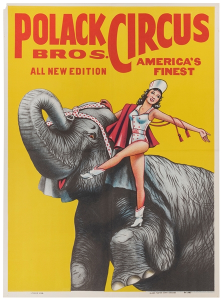  Polack Bros. Circus. Chicago: Globe Poster Corp. Offset lit...