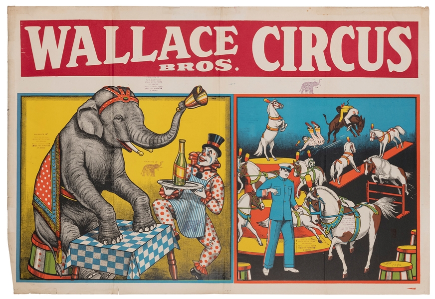 Wallace Bros. Circus / [Elephant at the Table]. Circa 1942....