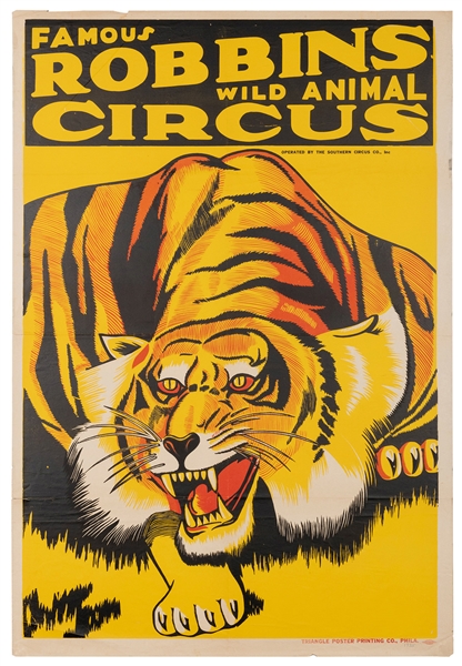  Famous Robbins Wild Animal Circus / [Tiger]. Philadelphia: ...