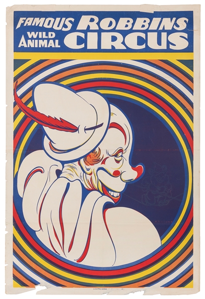  Famous Robbins Wild Animal Circus / [Clown]. U.S. Printing ...