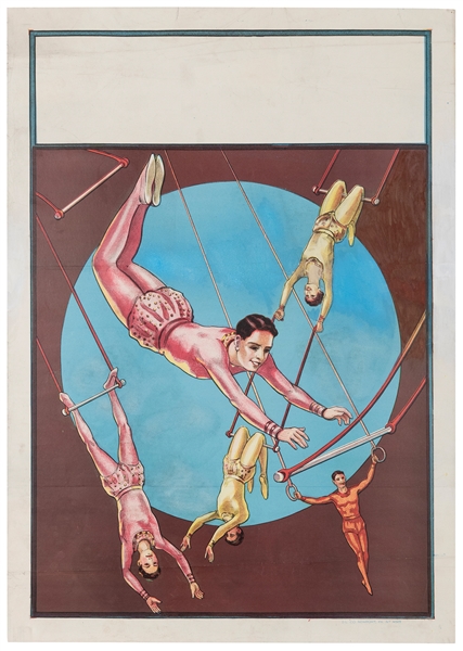  Donaldson Litho Trapeze Artists Circus Stock Poster. Newpor...