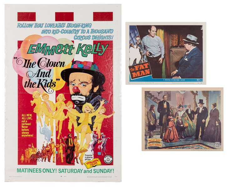  Circus Movie Poster and Lobby Cards (3). Including a one-sheet po...