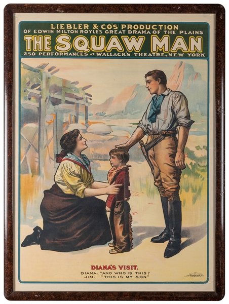  The Squaw Man. Buffalo, NY: The Courier Co., ca. 1906. Colo...