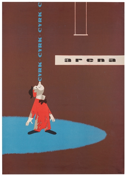  Cyrk / Arena. Circa 1960s. Offset lithograph poster of a sm...