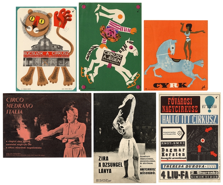  Lot of 12 Circus Handbills and Standees. Circa 1960s/70s. L...