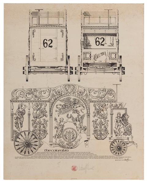  DUNN, Anthony. The Columbia Circus Wagon Print. Madison, WI...